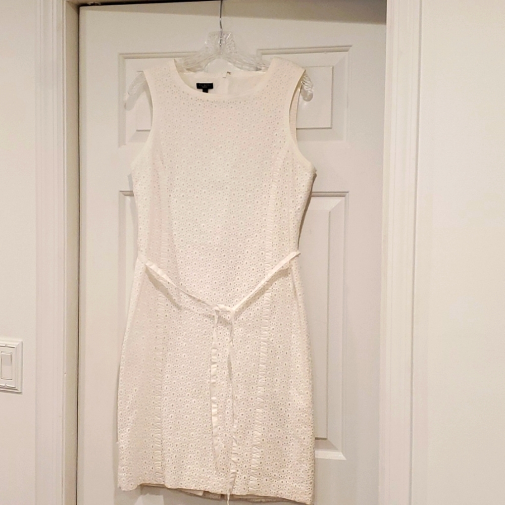 Talbott white eyelet dress